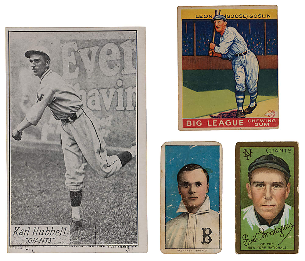1909-1933 Type Card Collection (4) with (2) Hall of Famers