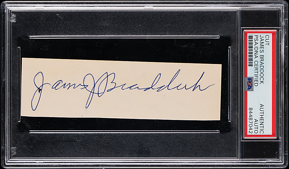 James Braddock Cut Signature - PSA/DNA Authentic Autograph