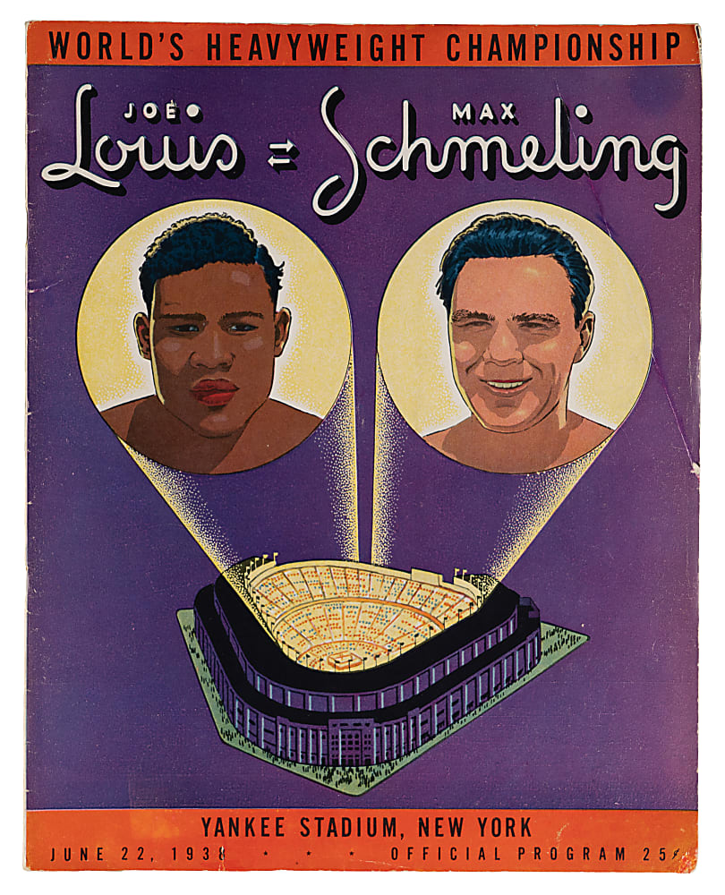 June 22, 1938 Joe Louis Versus Max Schmeling II Official On-Site Yankee Stadium Program