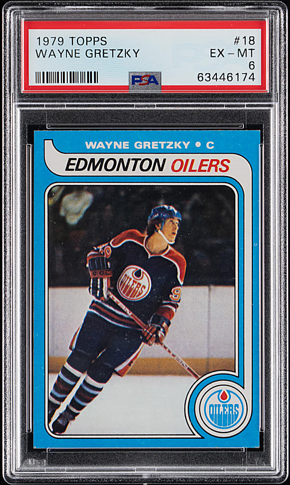 1979-1980 Topps Hockey #18 Wayne Gretzky Rookie PSA EX-MT 6