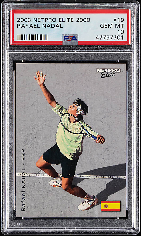 2003 Netpro Elite 2000 Tennis #19 Rafael Nadal (#/2000) Rookie PSA GEM MINT 10