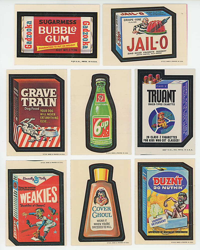 1969-1974 Topps Wacky Ads & Wacky Packages Collection (84) with (7) Series 1 Stickers