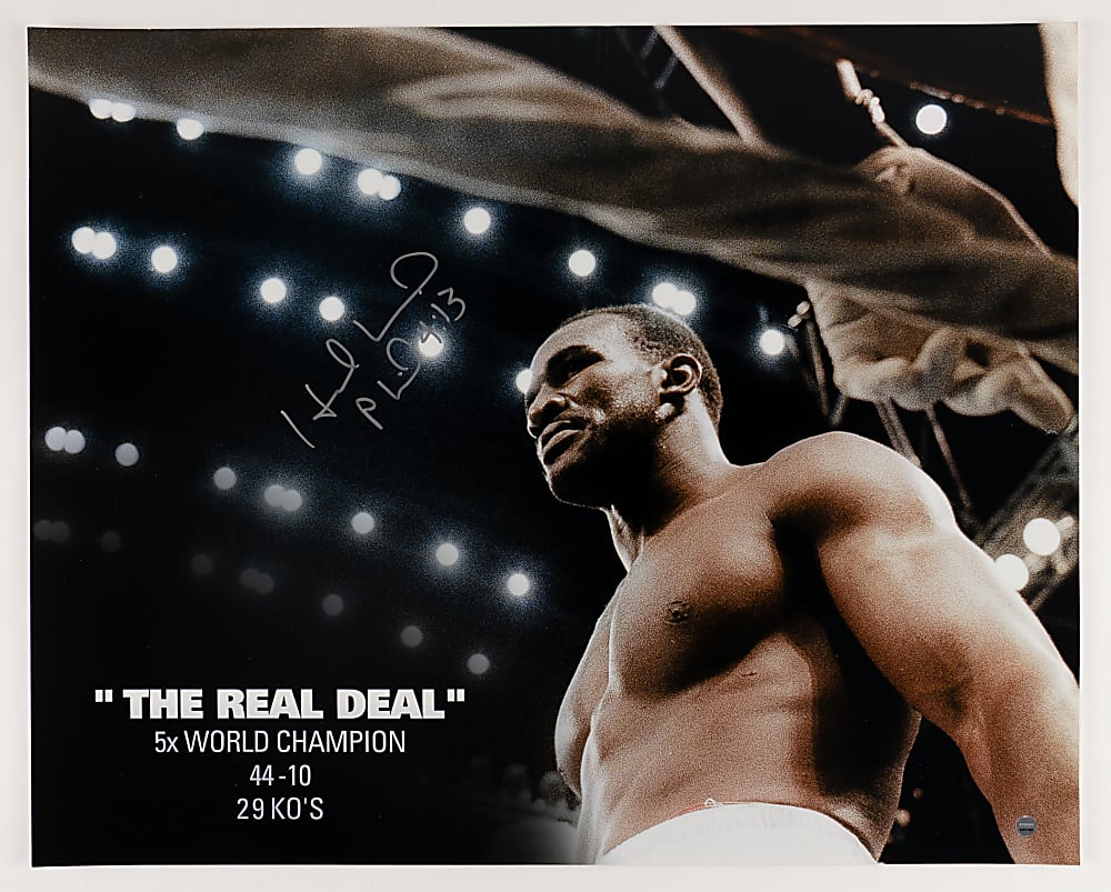 Heavyweight Champion Signed Boxing Photograph Collection (9) with (2) Frazier, (2) Walcott & (2) Holyfield - All Individually Certified