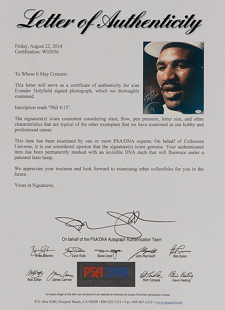 Heavyweight Champion Signed Boxing Photograph Collection (9) with (2) Frazier, (2) Walcott & (2) Holyfield - All Individually Certified
