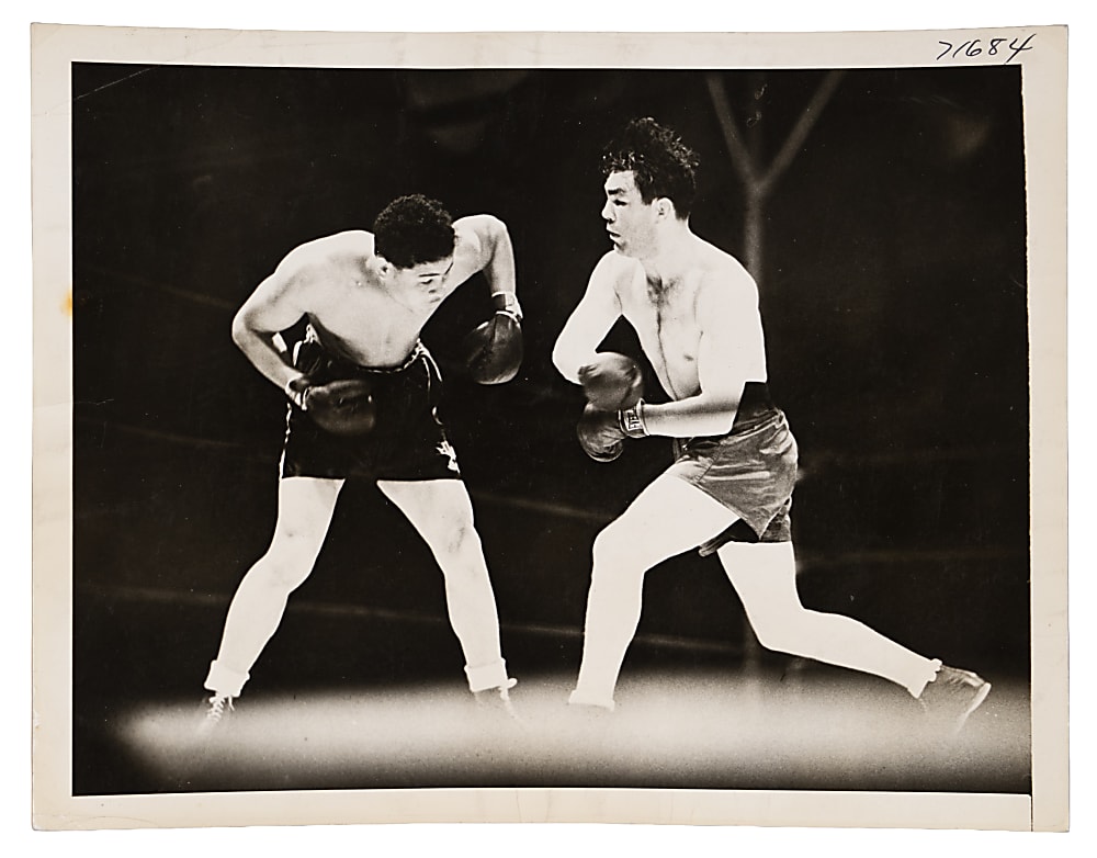 June 19, 1936 Joe Louis Versus Max Schmeling I Original Type I News Service Photograph - Full PSA