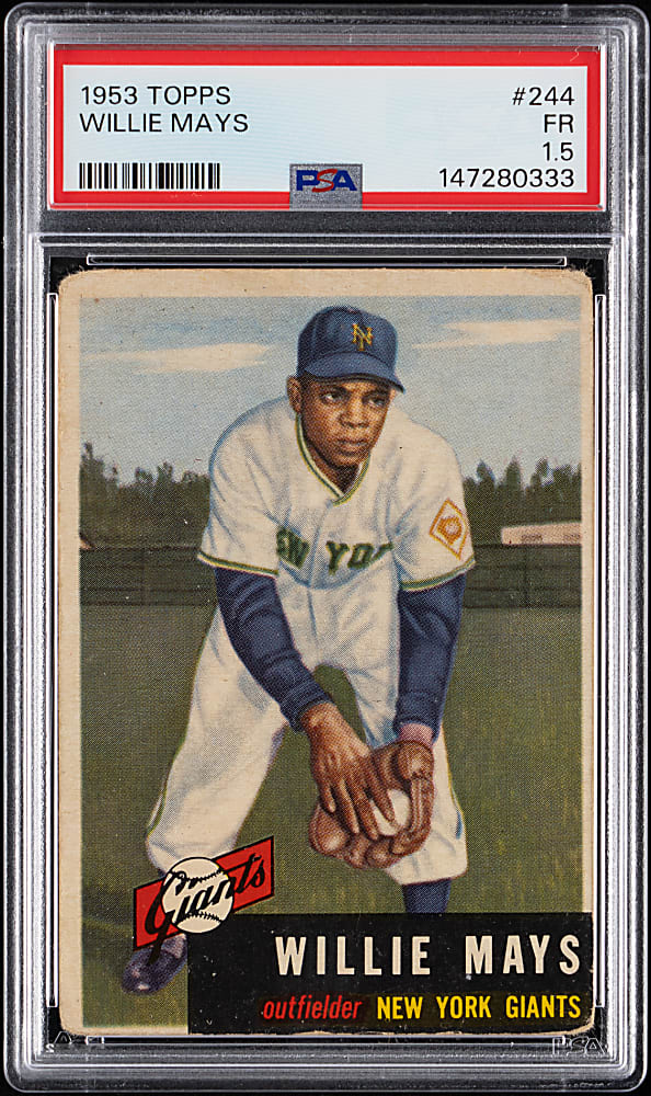 1953 Topps #244 Willie Mays High Number Shortprint PSA FAIR 1.5