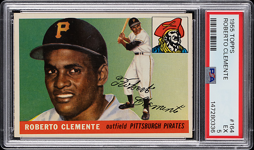 1955 Topps #164 Roberto Clemente Rookie PSA EX 5