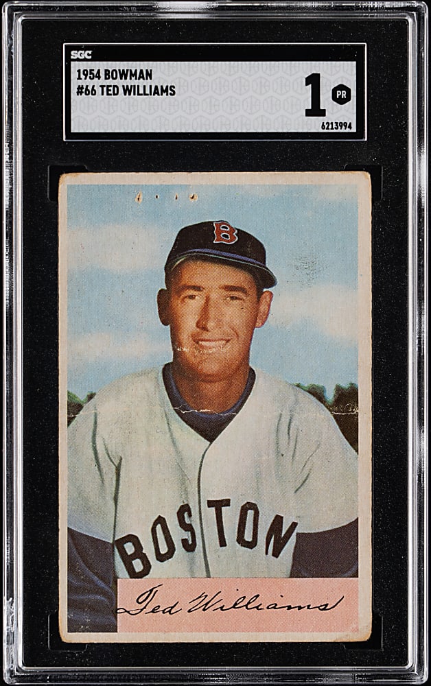 1954 Bowman #66 Ted Williams SGC POOR 1