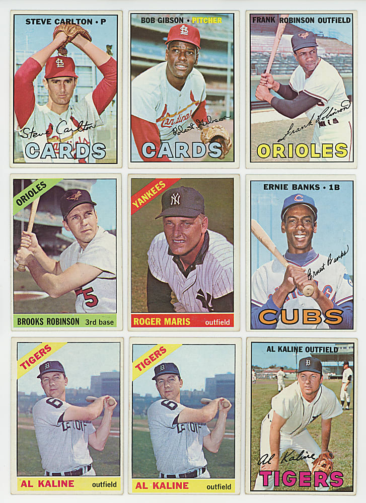 1966 & 1967 Topps Partial Set Pair with (75+) Hall of Famers Including Koufax, Mays & Rose – (800+ Total Cards)