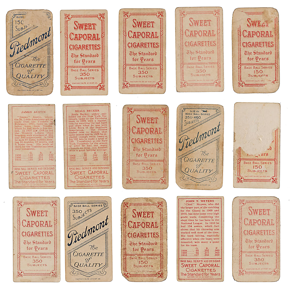 1909-1911 T205 Gold Border & T206 White Border Collection (15)