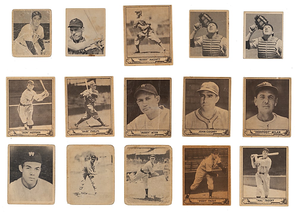 1939-1949 Vintage Type Card Collection (24) with (6) Hall of Famers