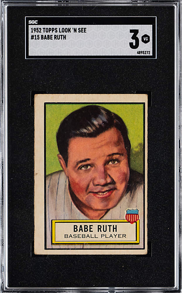 1952 Topps Look 'N See #15 Babe Ruth SGC VG 3