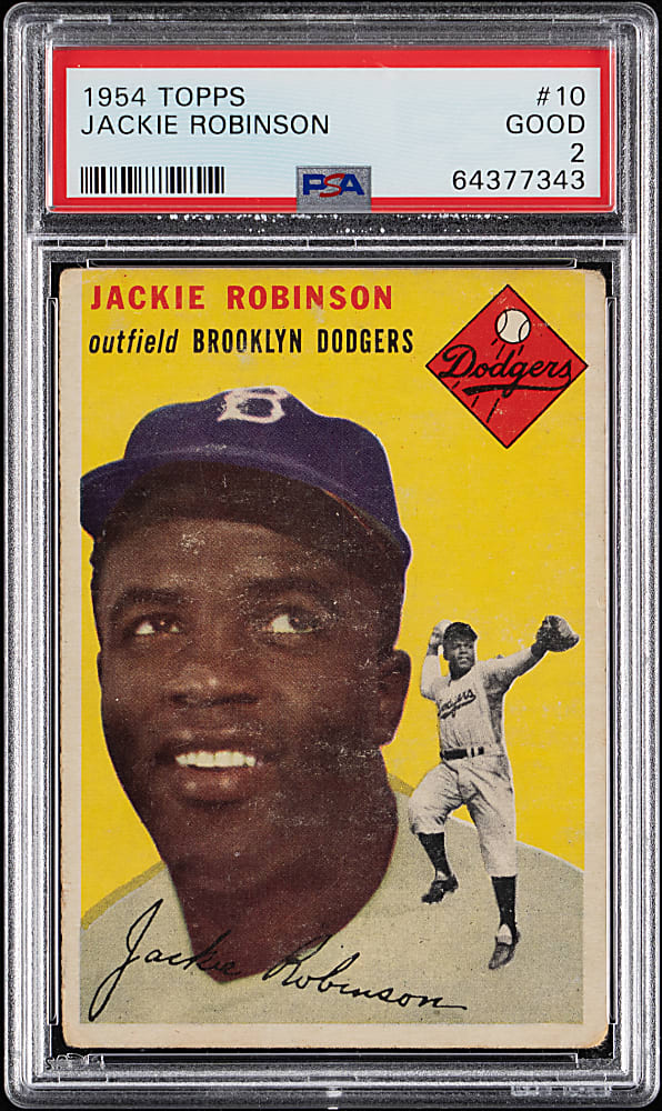 1954 Topps #10 Jackie Robinson PSA GOOD 2