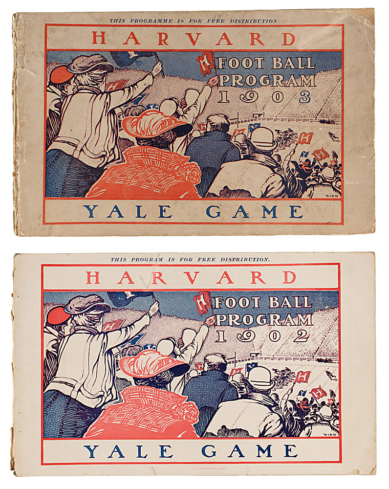 1902 & 1903 Harvard vs. Yale Football Program Pair