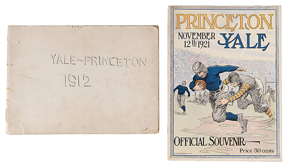 1912 & 1921 Princeton vs. Yale Football Program Pair