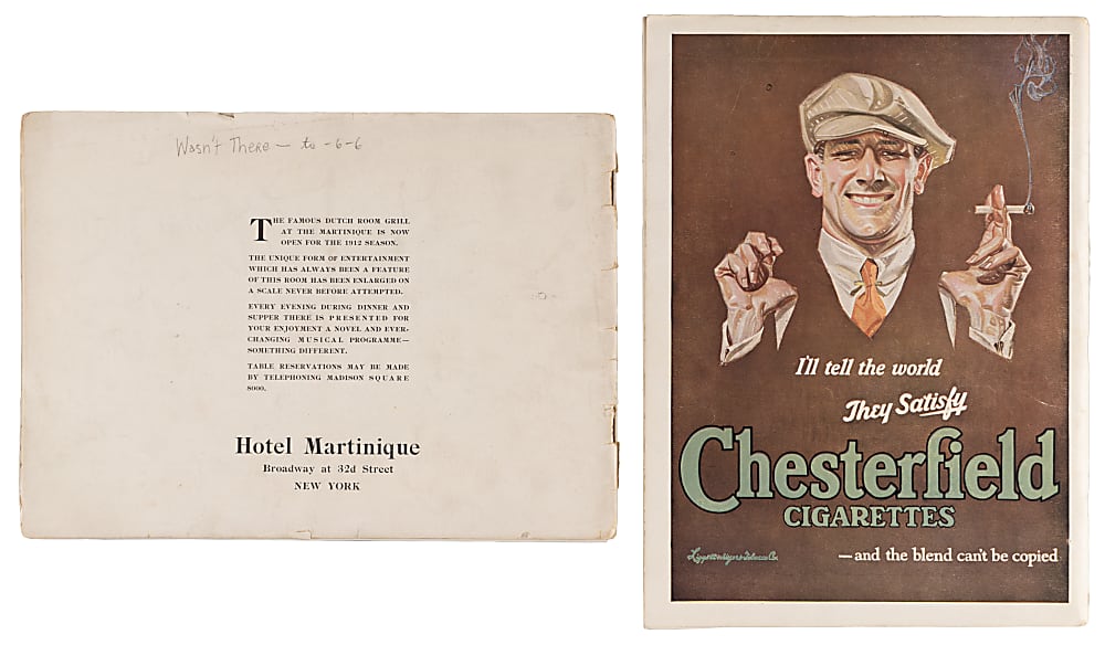 1912 & 1921 Princeton vs. Yale Football Program Pair