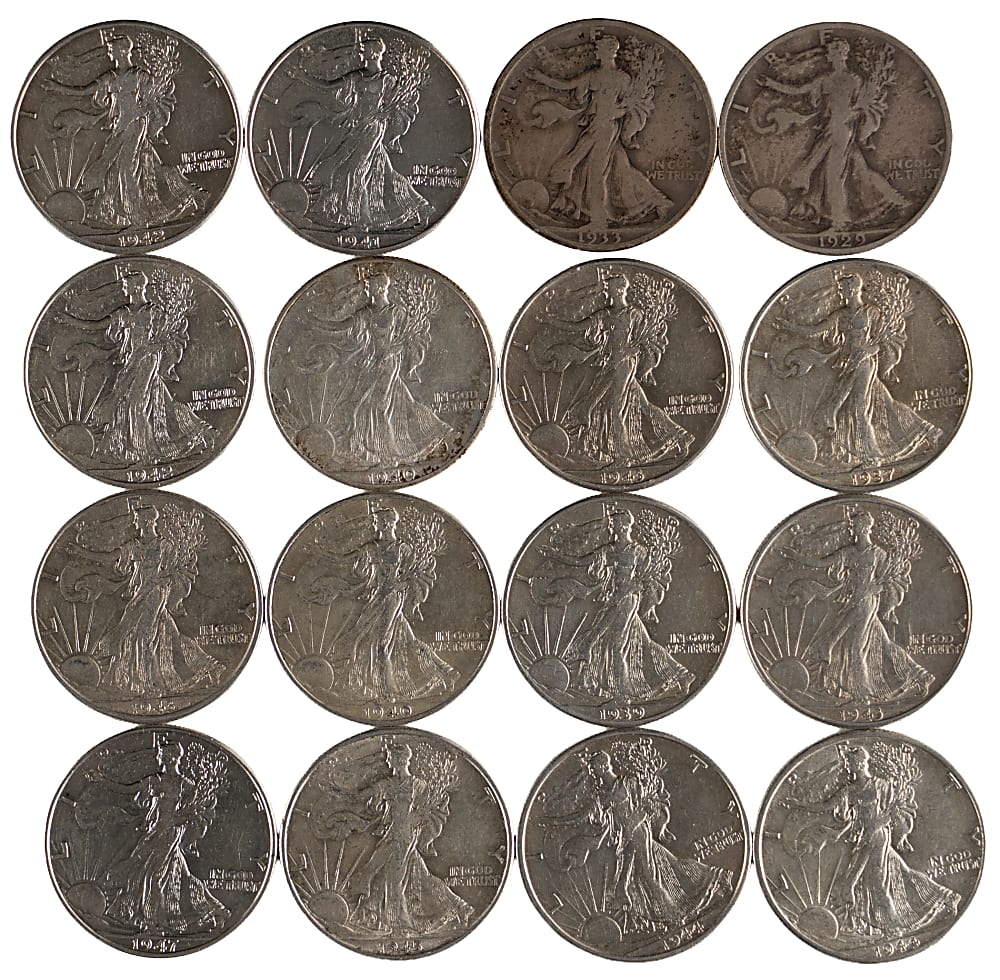 1917-1947 Walking Liberty Silver Half Dollars (35)