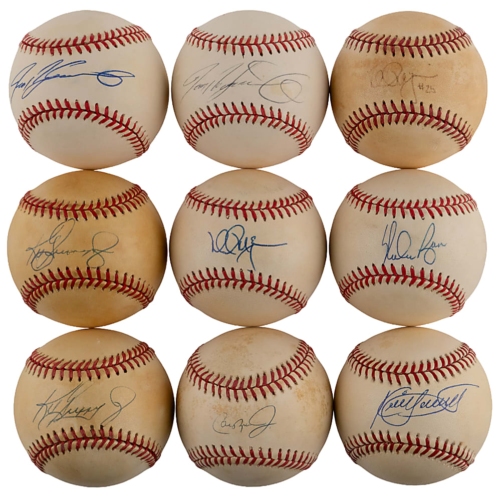 Signed Baseball Collection (18) with (2) Griffey Jr., (2) McGwire, Puckett, Ripken Jr. & Ryan