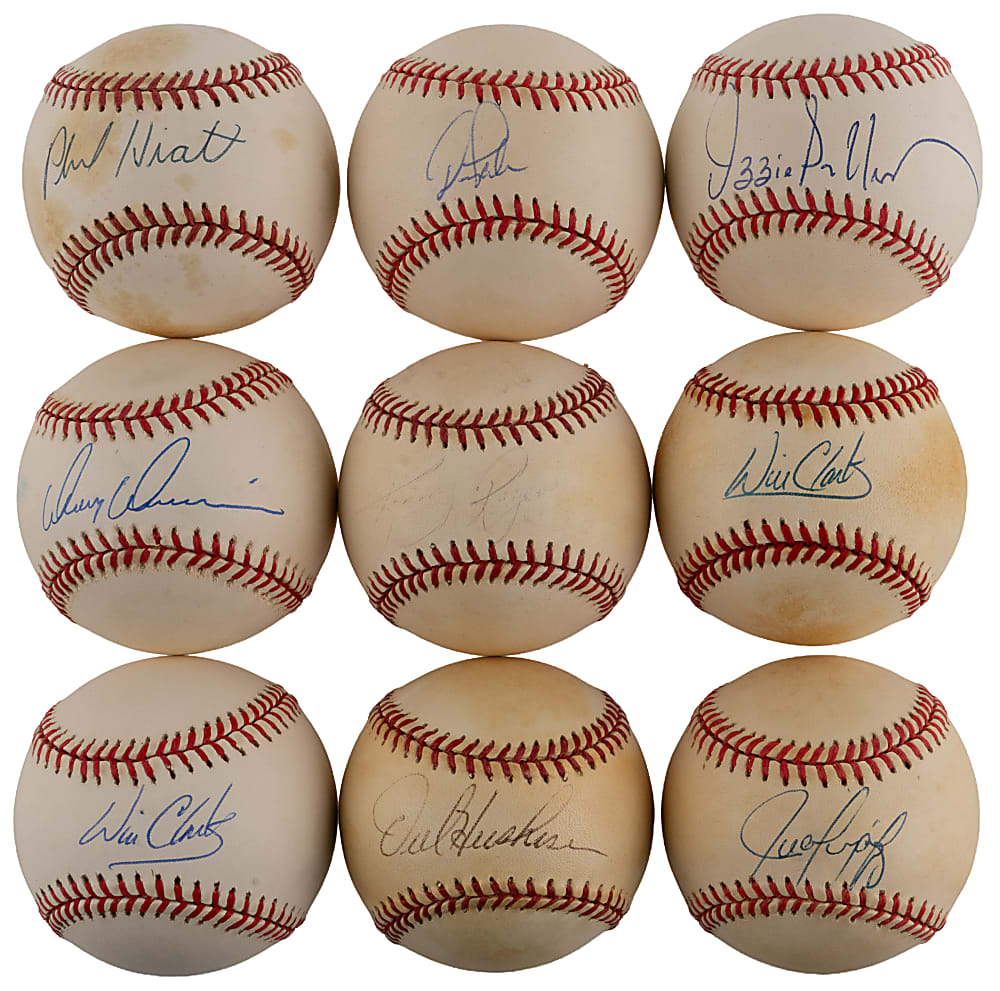 Signed Baseball Collection (18) with (2) Griffey Jr., (2) McGwire, Puckett, Ripken Jr. & Ryan