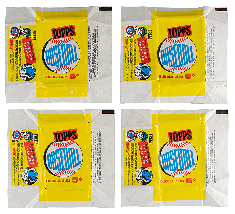 1960 Topps Baseball 5-Cent Wrappers Group (8)