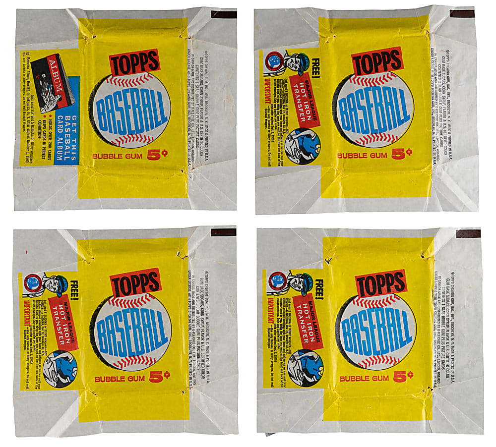 1960 Topps Baseball 5-Cent Wrappers Group (8)