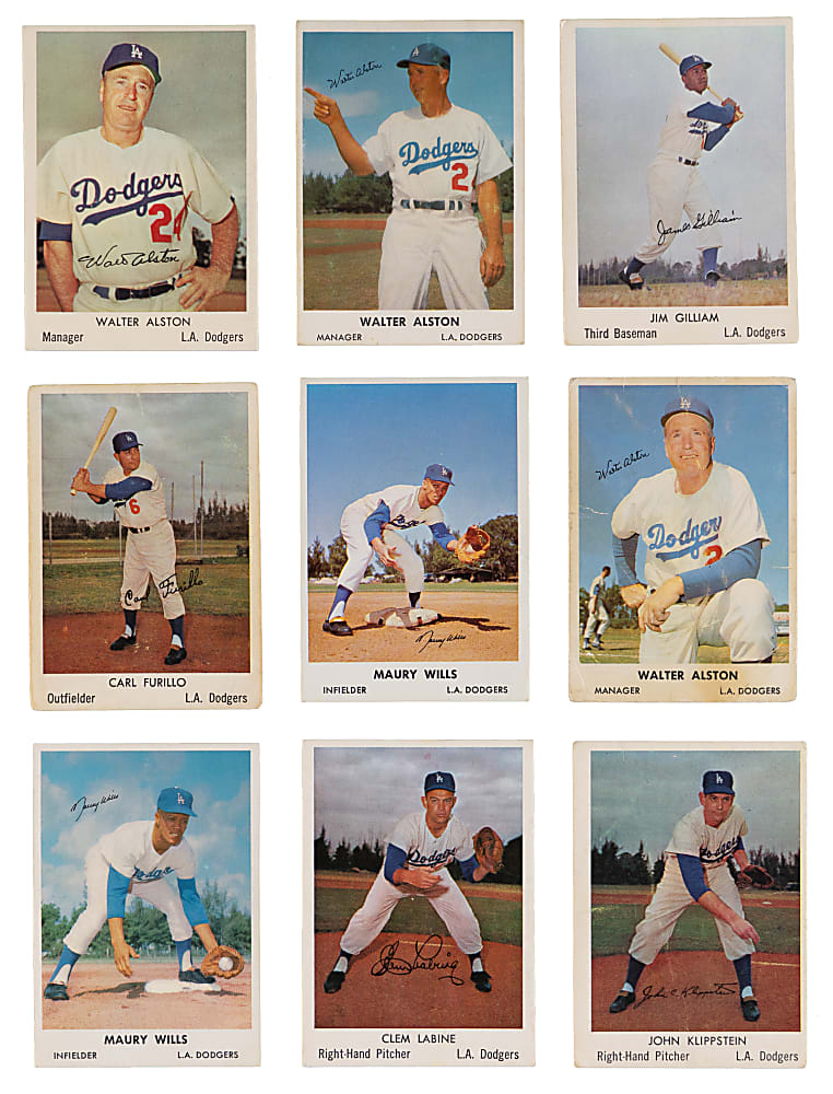1960-1962 Bell Brand Los Angeles Dodgers Complete Set Run  - (60 Total Cards)