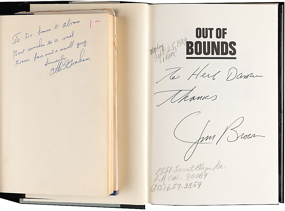 NFL Hall of Famer Signed Magazine/Photograph/Book Collection (14) with Jim Brown & Otto Graham