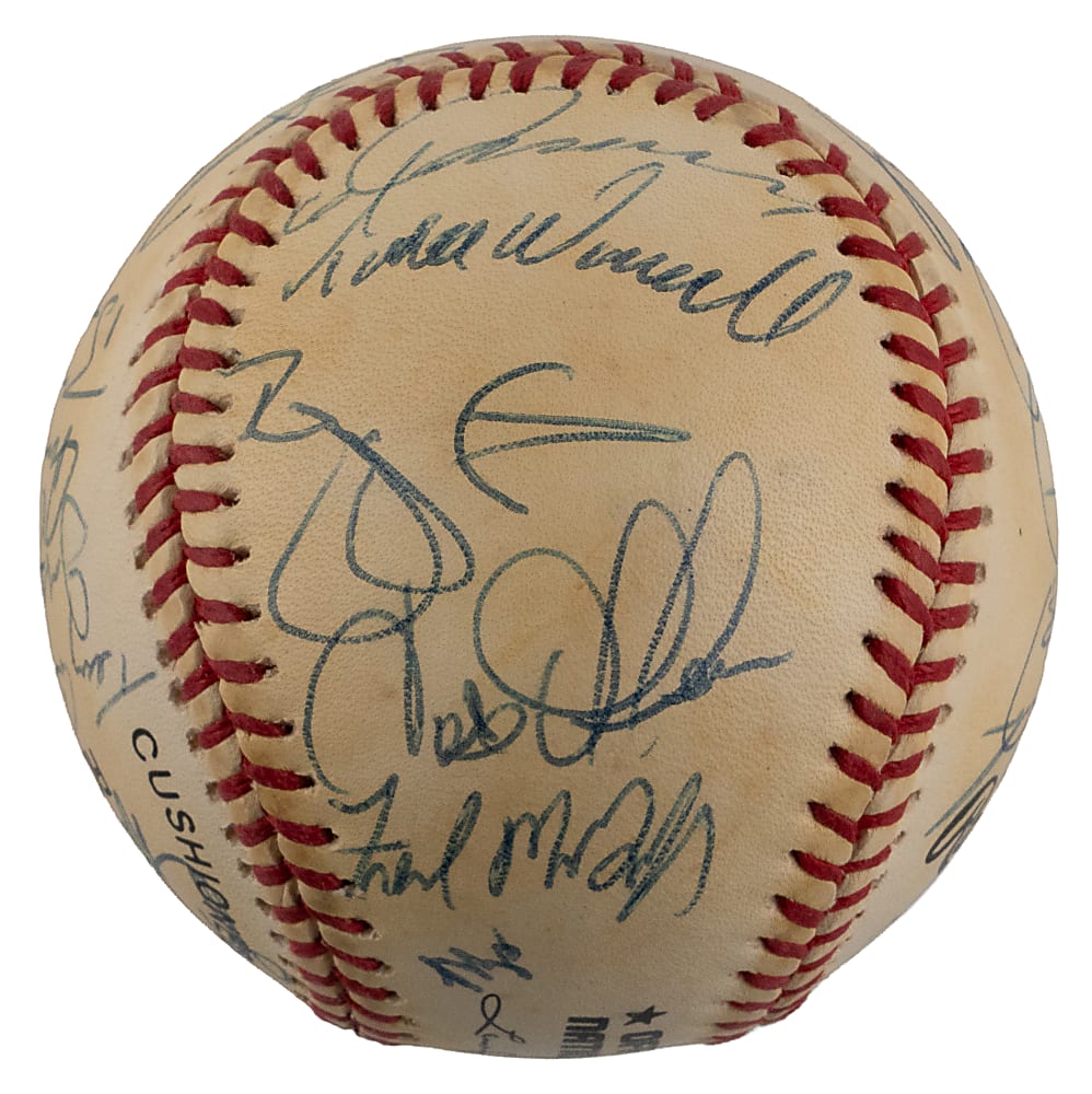 1995 National League All-Star Team-Signed Ball (28) with Bonds, Piazza & Sosa