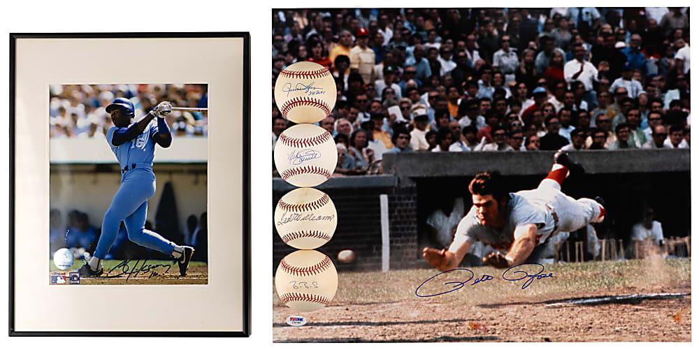 Autographed Hall of Famers & Superstars Collection (11) with Ted Williams & Barry Bonds