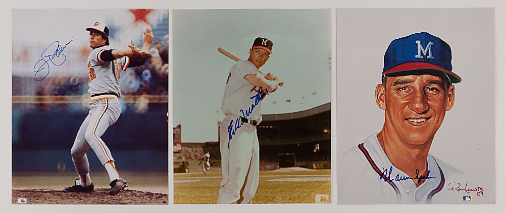 Autographed Hall of Famers & Superstars Collection (11) with Ted Williams & Barry Bonds