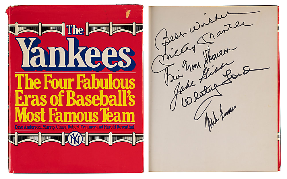 1979 "The Yankees" Hardcover Book Signed by (9) with Mickey Mantle (X2) - Whitey Ford Personal Collection LOP