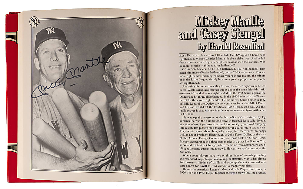 1979 "The Yankees" Hardcover Book Signed by (9) with Mickey Mantle (X2) - Whitey Ford Personal Collection LOP