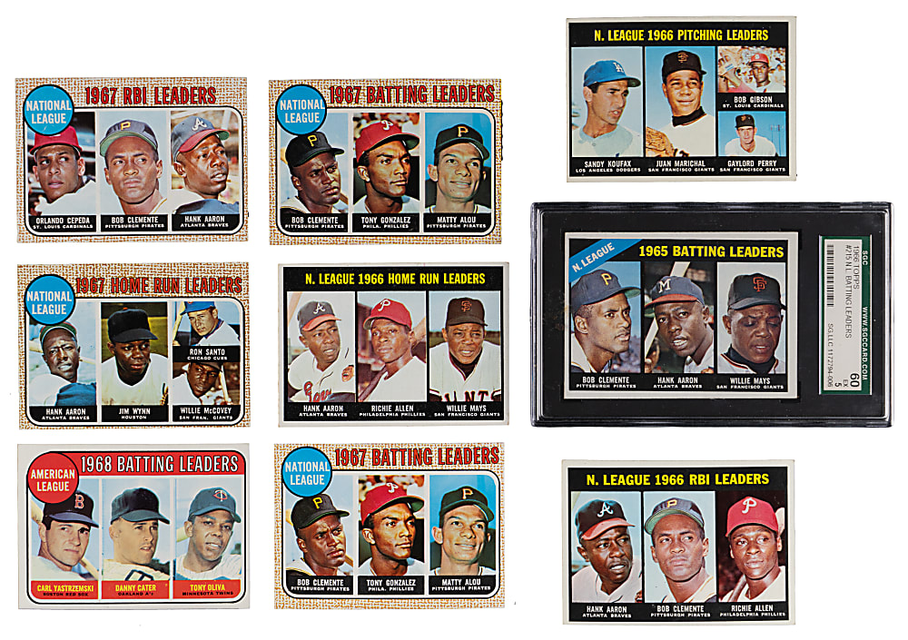 1962-1970 Topps League Leaders Complete Subset Run (9) - (105) Total Cards