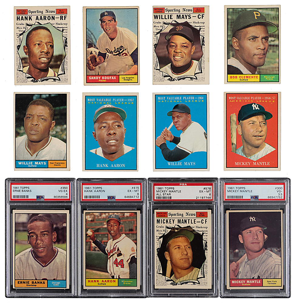 1961 Topps Complete Set (587) with (19) PSA Graded Stars