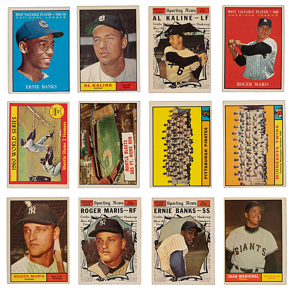 1961 Topps Complete Set (587) with (19) PSA Graded Stars