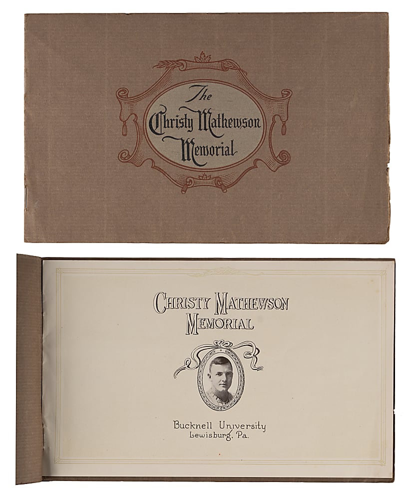 Exceedingly Scarce Circa 1926 Christy Mathewson Memorial Bucknell University Proposal / Program Guide