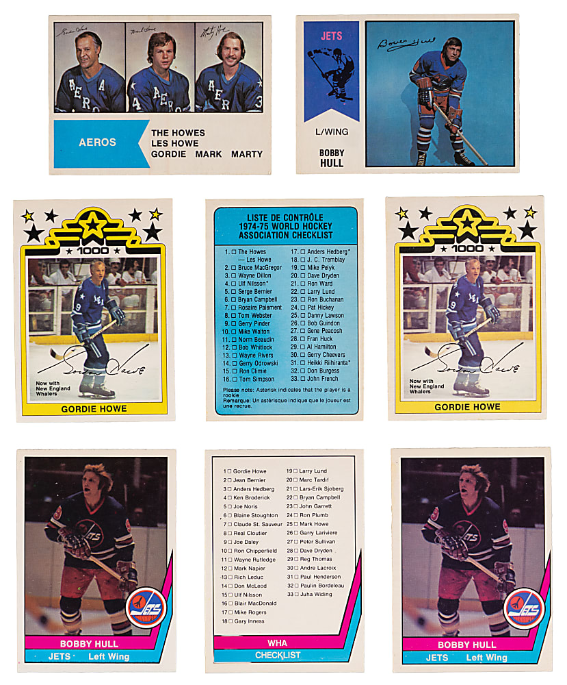 1974-1975 & 1977-1978 O-Pee-Chee Hockey WHA Complete Set Trio - Clean!