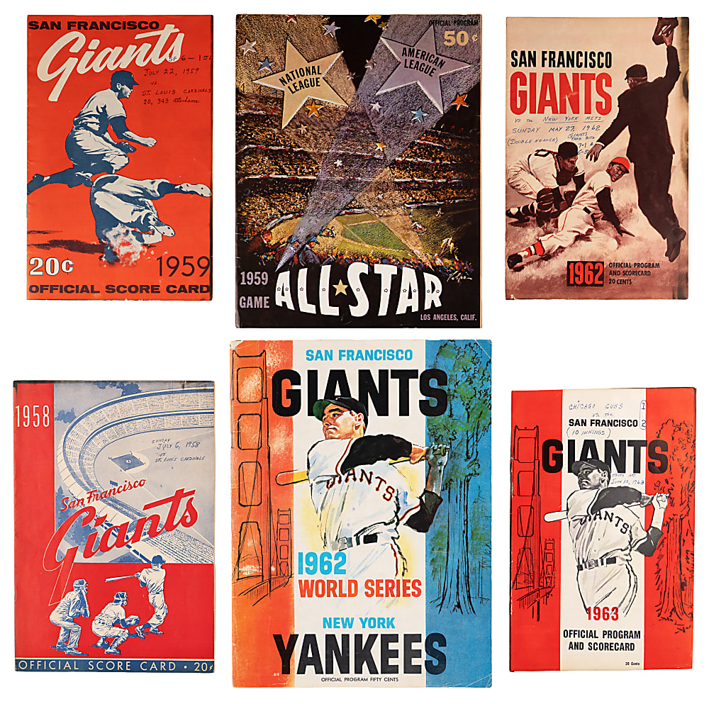 1958-1983 Willie Mays Scorecard/Program Collection (16) with All-Star Game & World Series