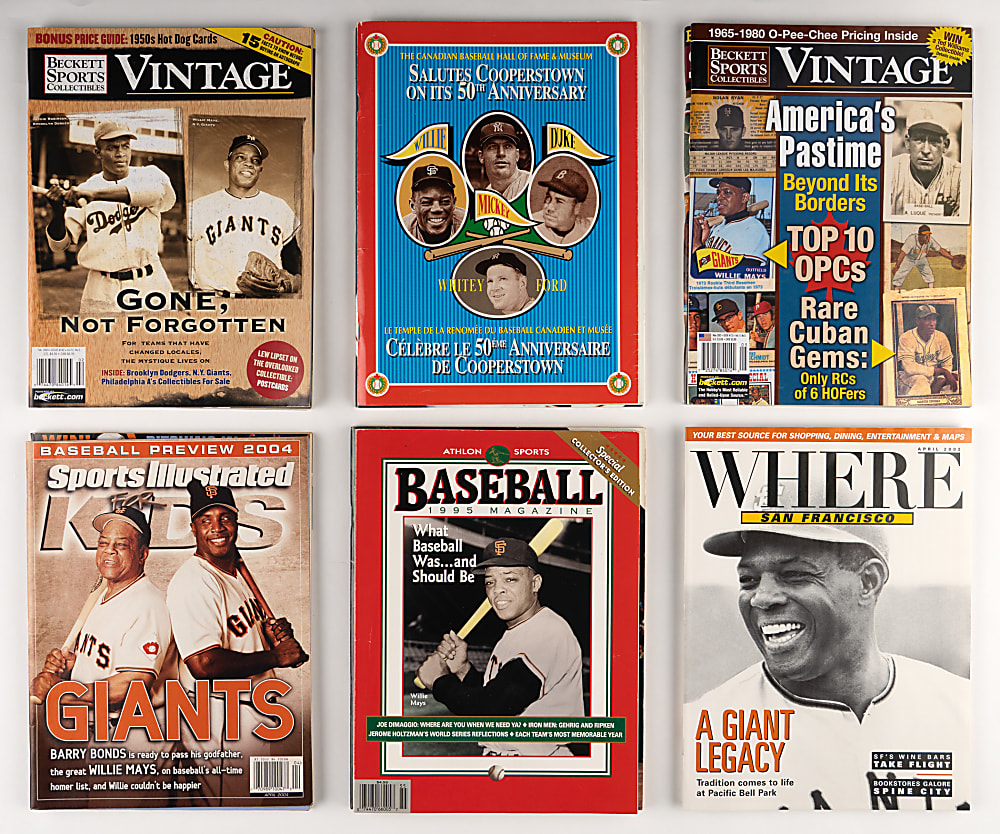 1950s-2000s Willie Mays Related Publications Collection (128)