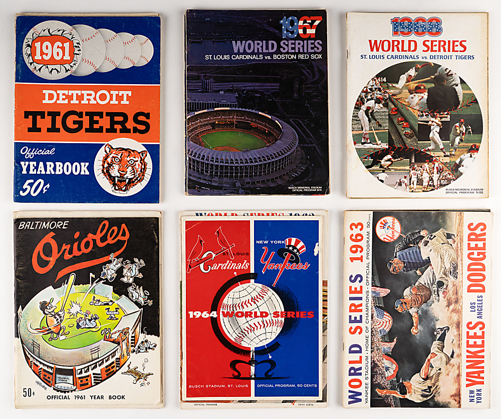 1953-1971 World Series Programs (10) & Official Team Yearbooks (7) with New York Yankees Concentration