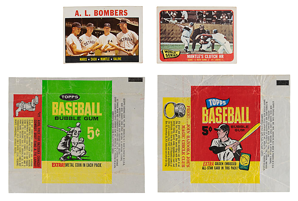 1964 & 1965 Topps Collection (135) with (58) Hall of Famers Plus (2) Five-Cent Wrappers