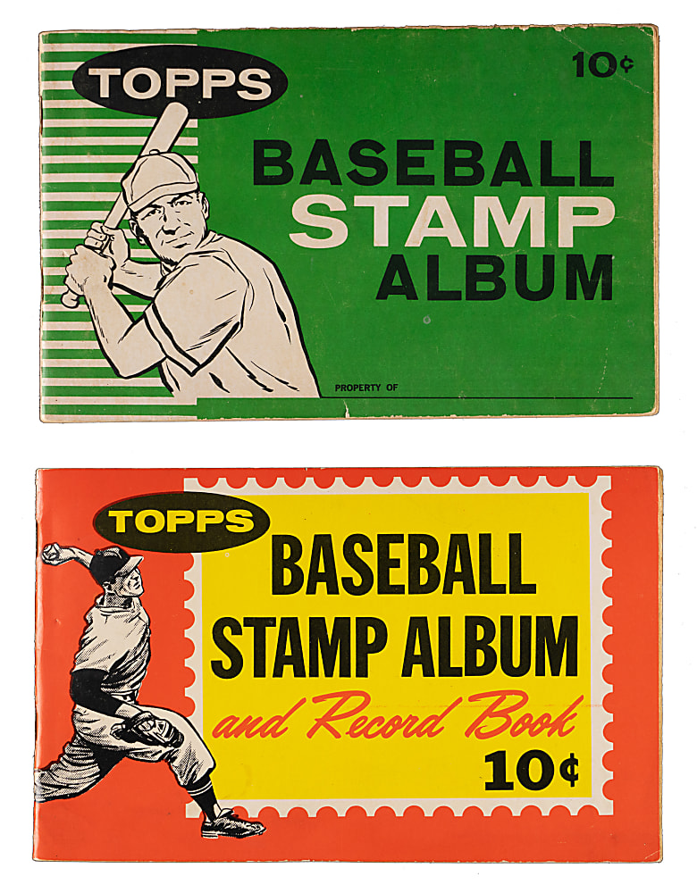 1961-1969 Topps Stamps Collection (213) Total Stamps with 1961 & 1962 Albums