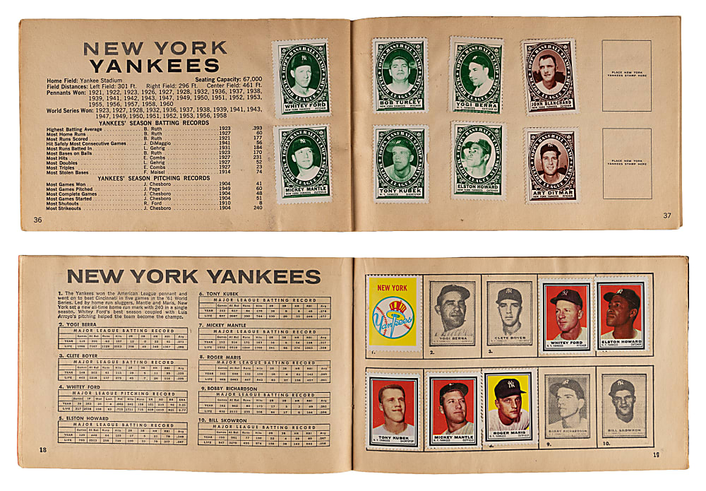 1961-1969 Topps Stamps Collection (213) Total Stamps with 1961 & 1962 Albums