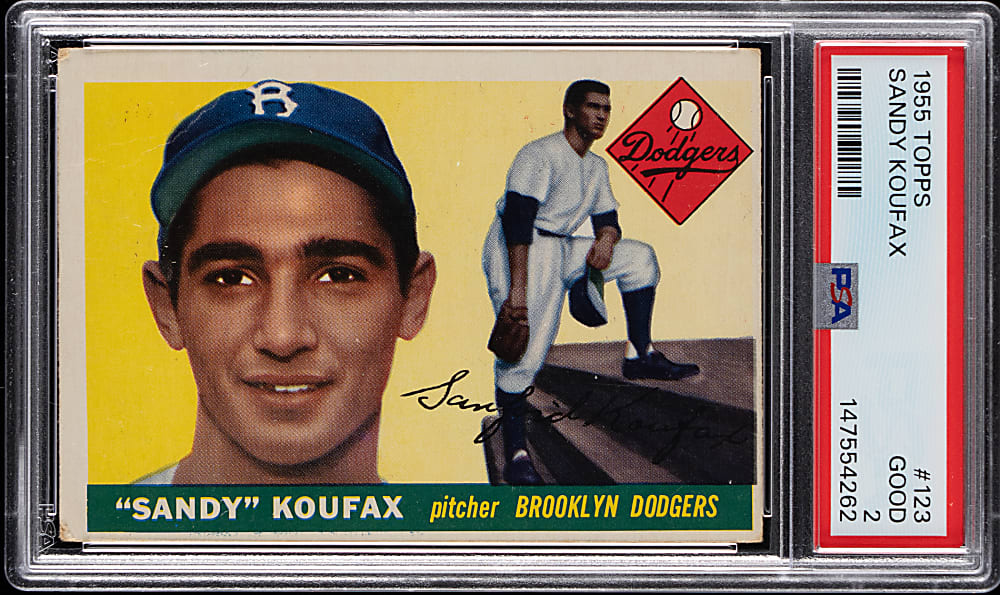 1955 Topps #123 Sandy Koufax Rookie PSA GOOD 2