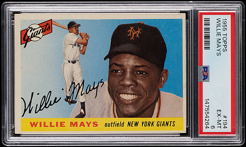 1955 Topps #194 Willie Mays PSA EX-MT 6