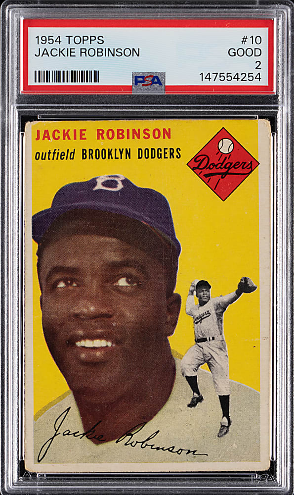 1954 Topps #10 Jackie Robison PSA GOOD 2