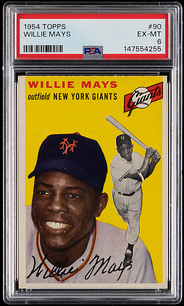 1954 Topps #90 Willie Mays PSA EX-MT 6