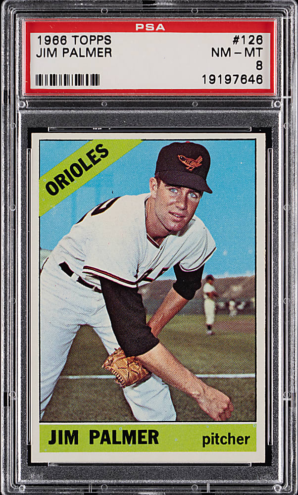 1966 Topps #126 Jim Palmer Rookie PSA NM-MT 8