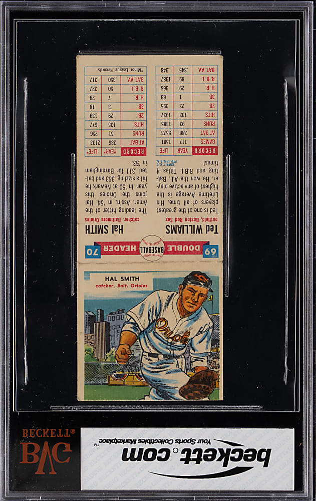 1955 Topps Doubleheaders BVG Graded Group (7) with #69 Ted Williams
