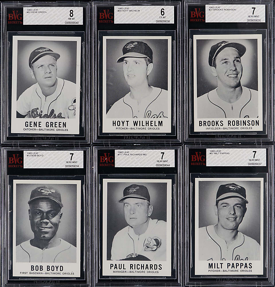 1960 Leaf Baltimore Orioles BVG EX-MT to NM-MT 8 Graded Team Set (11)